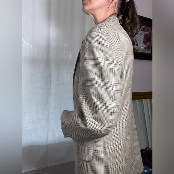 Vtg Wool Men’s Blazer Herringbone Robert Stock - Picture 14 of 15